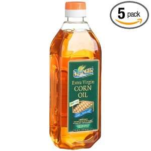 Sam Mills Extra Virgin Corn Oil, 16.9 Ounce Plastic Bottles (Pack of 5 