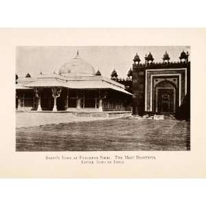  1924 Print Fatehpur Sikri India Mughal Architecture Sufi 