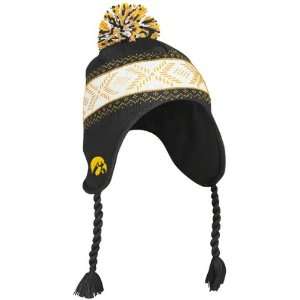  Iowa Hawkeyes adidas Womens Pom Top Tassel Knit Hat 