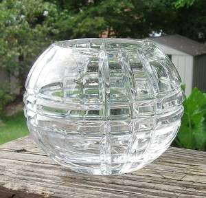 CRYSTAL BALL TEA LIGHT MADE IN HUNGRY ELEGANT GLASS  