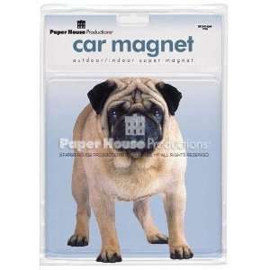  Pug Dog Die Cut Car Magnet Automotive