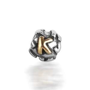  Bling Jewelry 925 Sterling Silver Letter K Alphabet Bead 