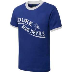   Blue Devils Youth Royal Scattershot Ringer T Shirt
