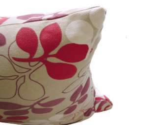   Purple Red Flower Linen Cushion/Pillow/Throw Cover*Custom Size*  
