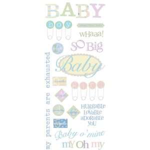  Sayings Stickers 5.5X12 Sheet Baby O Mine Glitt [Office 
