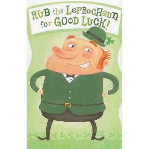  St Patricks Day Card Rub the Leprechaun for Good Luck 