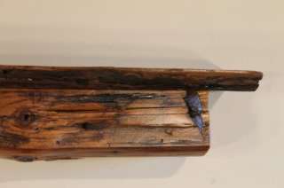   Antique rustic log display/book shelf, 1800s, Pine, vintage worm wood