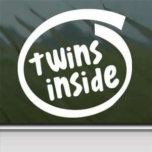  Twins Inside White Sticker Car Laptop Vinyl Window White 