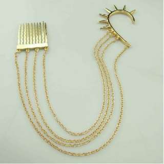 2012 HOT SELL Fashion Charm Comb Detailed Spike Drop Ear Cuff FREE 