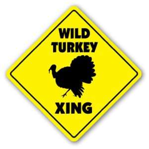  WILD TURKEY CROSSING Sign xing gift novelty farm fowl 
