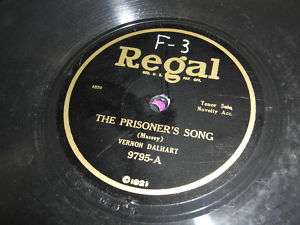 VERNON DALHART REGAL 78*RPM RECORD 9795 COUNTRY  
