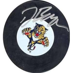 David Booth Autographed Puck   Official