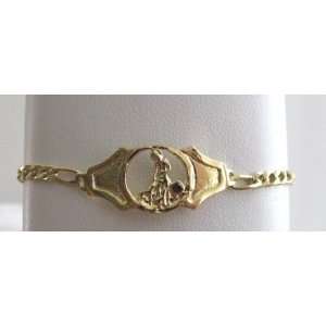 San Lazaro Id Bracelet Gold Filled 6 Inches Ladies and Girls