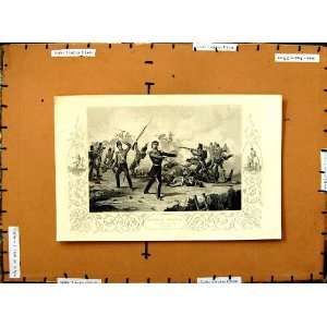   1855 Scene Battle General Windham Redan Soldiers War