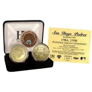  San Diego Padres 24KT Gold And Infield Dirt 3 Coin Set 