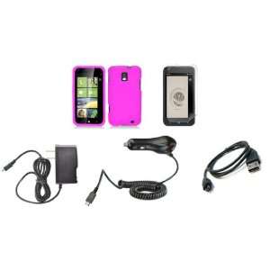  Samsung Focus S (AT&T) Premium Combo Pack   Hot Pink Silicone Soft 