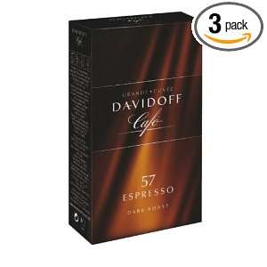 Davidoff Cafe Espresso 57 Ground Coffee, 8.8 Ounce Packages (Pack of 3 