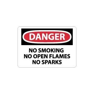  OSHA DANGER No Smoking No Open Flames No Sparks Safety 