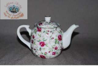 Lefton Rose Chintz Individual Teapot Tea Pot & Lid  