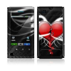  Motorola Devour Decal Skin   Devil Heart 