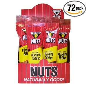 Trophy Nut Hot & Spicy Peanuts, 1.5 Ounce Tubes (Pack of 72)  