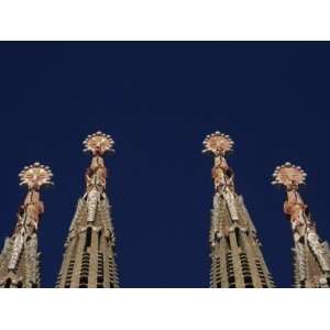 The Church of La Sagrada Familia in Barcelona Under Construction 