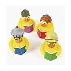 NEW LOT OF 12 READING RUBBER DUCKIES DUCKS PARTY FAVORS
