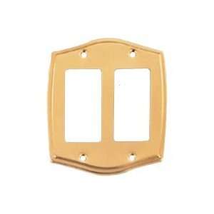  DOUBLE BRASS BEVEL GFCI PLATE Electronics