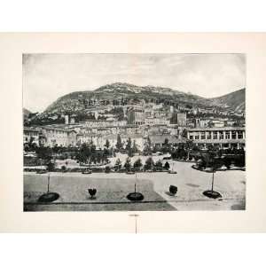  1903 Print Gubbio Panorama Cityscape Perugia Umbria Italy 
