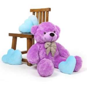  DeeDee Cuddles Adorable Lilac Plush Teddy Bear 30 inch 