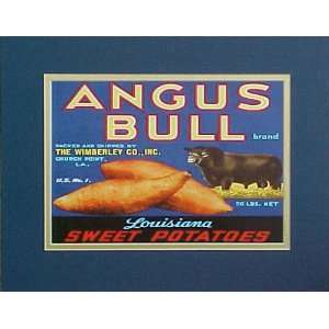  Angus Bull Potatoes Reproduction Crate Label Picture