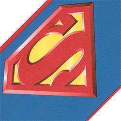 nEw SUPERMAN LOGO DC Comics Hero WALL PAPER BORDER ROLL  