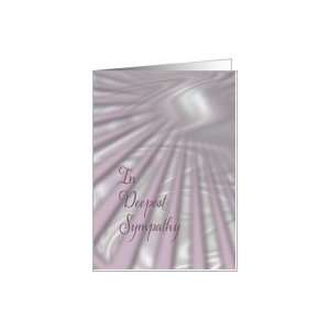  Deepest Sympathy,lavender and grey abstract swirls Card 
