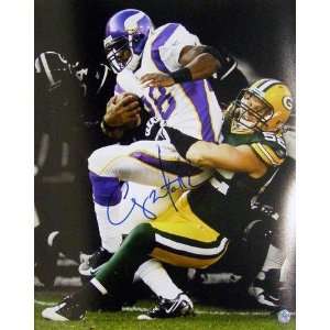  Clay Matthews Autographed Black Out vs. Adrian Peterson 