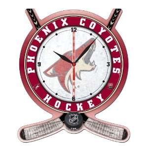 NHL Phoenix Coyotes High Definition Clock   Hockey Stick and Puck 