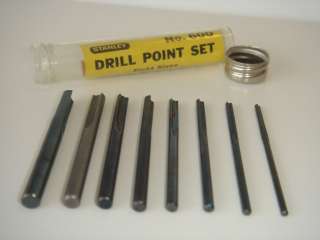VTG STANLEY YANKEE DRILL POINT SET 8Pc HAND DRILL BITS EGG BEATERS NOS 