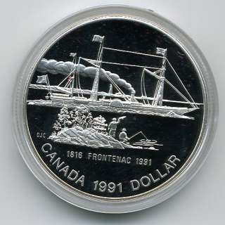 Proof 1991 Canada Silver Dollar KM 179 in case  