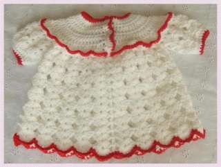 PATTERN TO CROCHET DRESS, SHOES & PULL ON HAT FOR NEWBORN BABY 