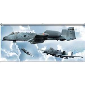 10 Warthog Military Fighter Jet Planes Portable Mural  