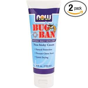 NOW Foods Bug Ban Cream, 4 Fluid Ounces (Pack of 2 