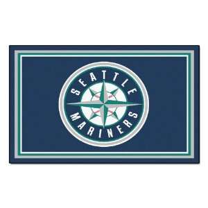  FanMats Seattle Mariners 4x6 Area Rug Carpet New