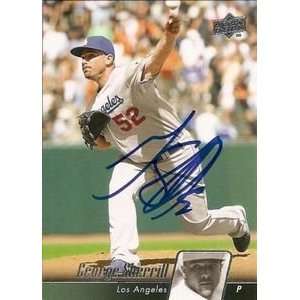  George Sherrill Signed Los Angeles Dodgers 2010 UD Card 