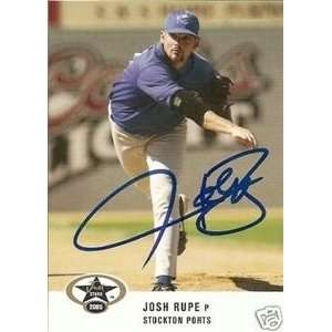  Josh Rupe Signed 2005 Just Minors Card Texas Rangers 