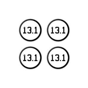 13.1 Half Marathon   Running   3D Domed Set of 4 Stickers Badges Wheel 
