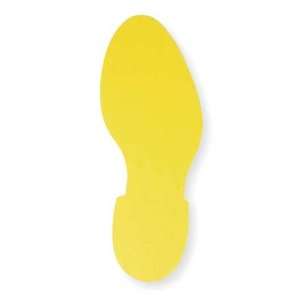 BRADY 121406 Footprint,12 In Length,Yellow  Industrial 