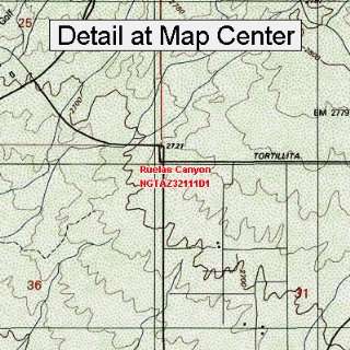  USGS Topographic Quadrangle Map   Ruelas Canyon, Arizona 