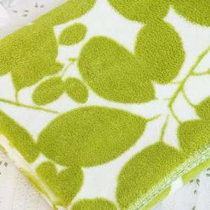   Leaves] Japanese Coral Fleece Baby Throw Blanket (26 by 39.8 inches