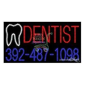 Dentist LED Sign 17 inch tall x 32 inch wide x 3.5 inch deep outdoor 