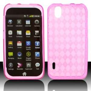  LG LS855 Marquee Crystal Skin Hot Pink Case Cover 