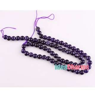 Promotion Lot 1 Strings Purple Malay Jade Round Bead Necklace Bracelet 